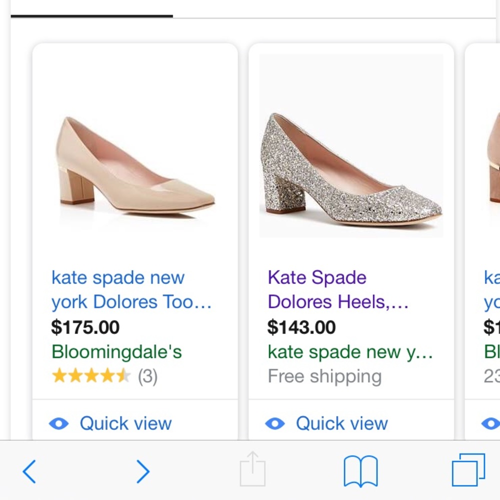 kate spade Ny  Dolores Block-Heel Pumps -Silver